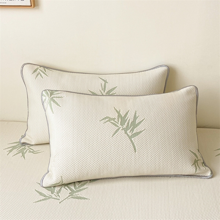 91家纺网 家纺一手货源 找家纺 吉象家纺 2024新款凉豆豆凉感软席凉席 竹叶白