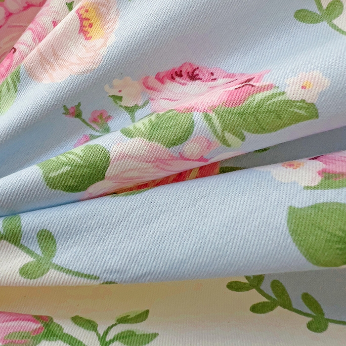 91家纺网 家纺一手货源 找家纺 暖芯优选 204新款直播爆款全棉-ins印花系列四件套纯棉三件套床单床笠 蔷薇花语