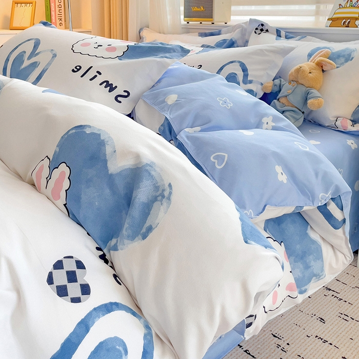 91家纺网 家纺一手货源 找家纺 优逸 2025新款植物羊绒单被套 甜心小熊