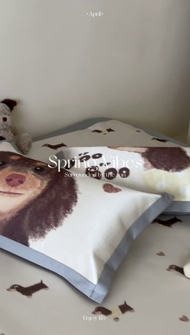 91家纺网 家纺一手货源 找家纺 圆岛 2024新款A类900D萌宠系列冰丝养生席 腊肠小狗