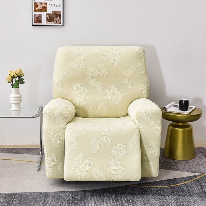 91家纺网 家纺一手货源 找家纺 兴妮雅家纺 2024新款舒棉绒羽毛款沙发套 舒棉绒羽毛款米黄