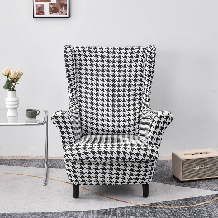 91家纺网 家纺一手货源 找家纺 兴妮雅家纺 2024新款老虎凳套黑白千鸟格