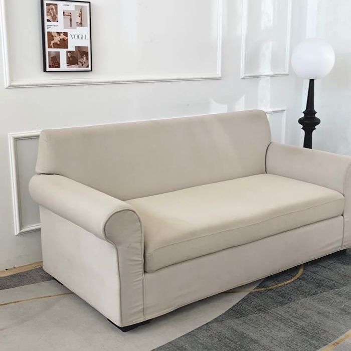 91家纺网 家纺一手货源 找家纺 兴妮雅家纺 2024新款三人位沙发套黑白千鸟格