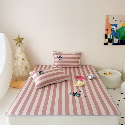 91家纺网 家纺一手货源 找家纺 （总）珺柔家纺 2024新款A类刺绣冰柔丝软凉席