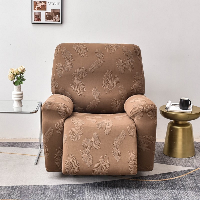 91家纺网 家纺一手货源 找家纺 兴妮雅家纺 2024新款舒棉绒羽毛款沙发套 舒棉绒羽毛款咖啡