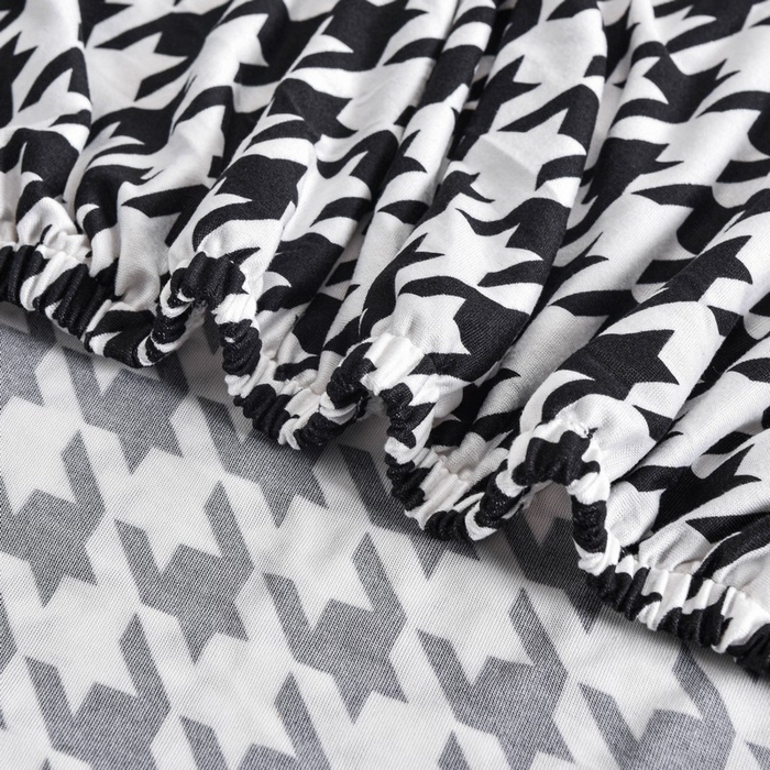 91家纺网 家纺一手货源 找家纺 兴妮雅家纺 2024新款雅芝华士贵妃沙发套黑白千鸟格