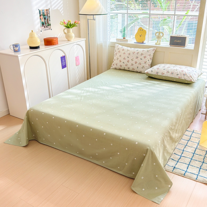 91家纺网 家纺一手货源 找家纺 清雅福 2024新款全棉13372小清新四件套和单品系列第四季 莫奈庄园