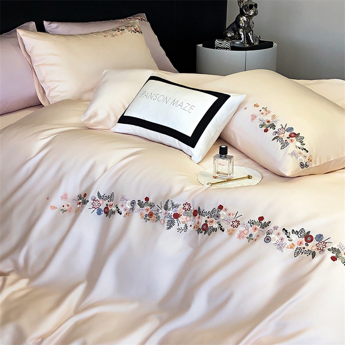 91家纺网 家纺一手货源 找家纺 （总）云胡 2024新款A类进口莱赛尔纤维棉四件套-四月系列