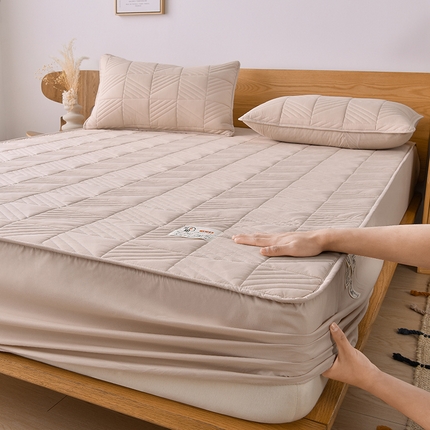 91家纺网 家纺一手货源 找家纺 （总）绒品荟家纺 2025新款A类原棉加厚大豆纤维夹棉床笠单件床罩