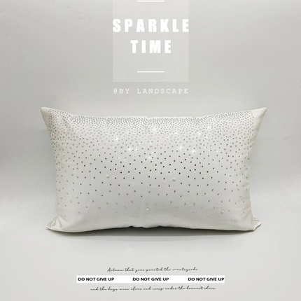 91家纺网 家纺一手货源 找家纺 （总）澜屿 25款禅丝高精密渐变满钻小抱枕头枕芯腰靠枕