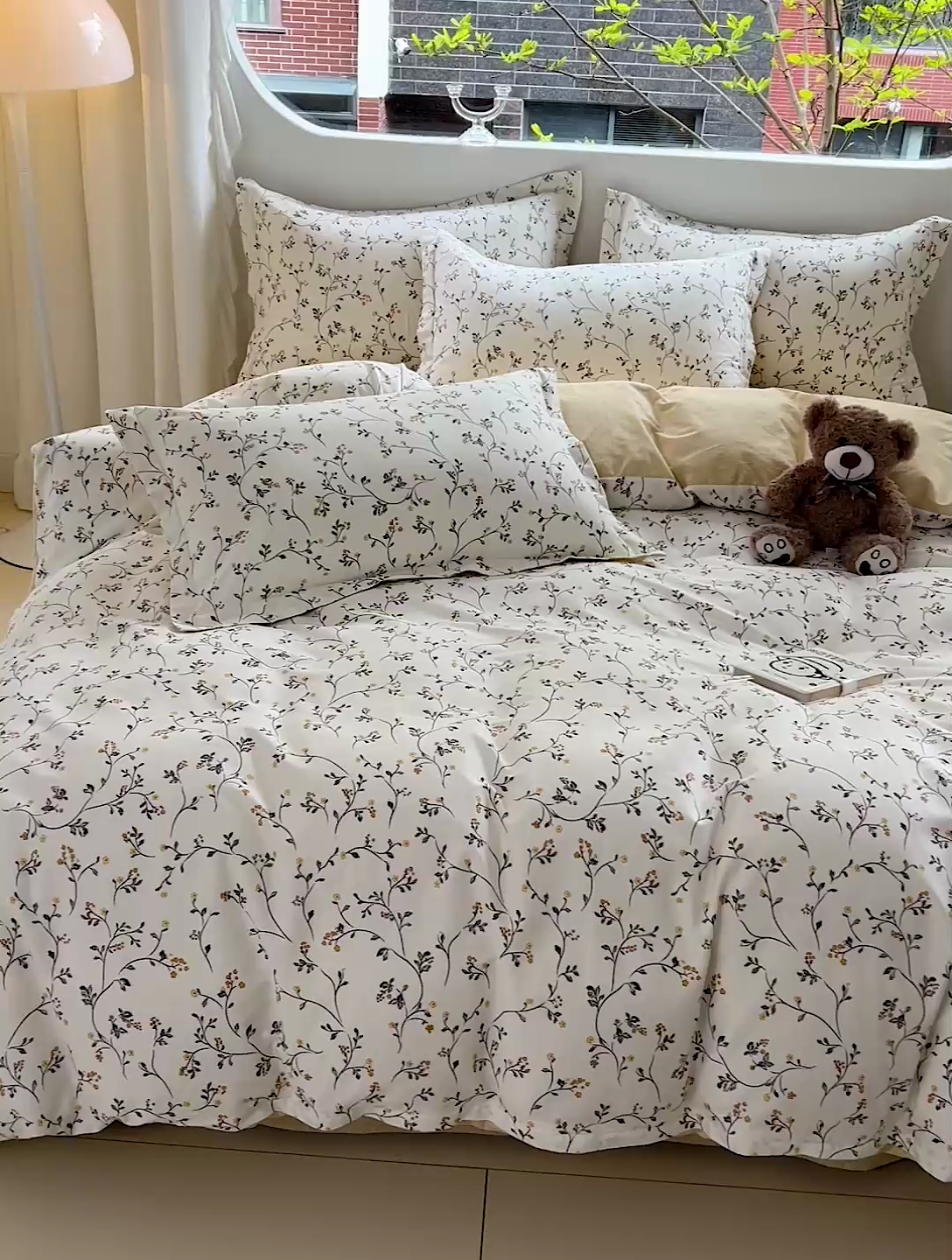 91家纺网 家纺一手货源 找家纺 暖芯优选 204新款直播爆款全棉-ins印花系列四件套纯棉三件套床单床笠 司藤