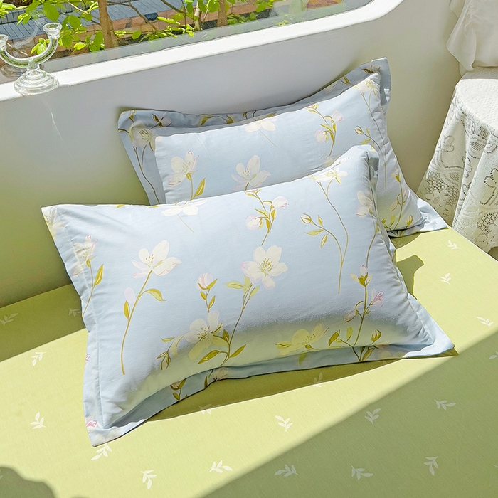 91家纺网 家纺一手货源 找家纺 暖芯优选 204新款直播爆款全棉-ins印花系列四件套纯棉三件套床单床笠 仲夏