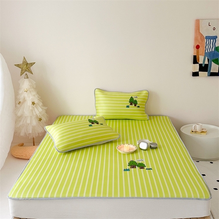 珺柔家纺 2024新款A类刺绣冰柔丝软凉席 小树