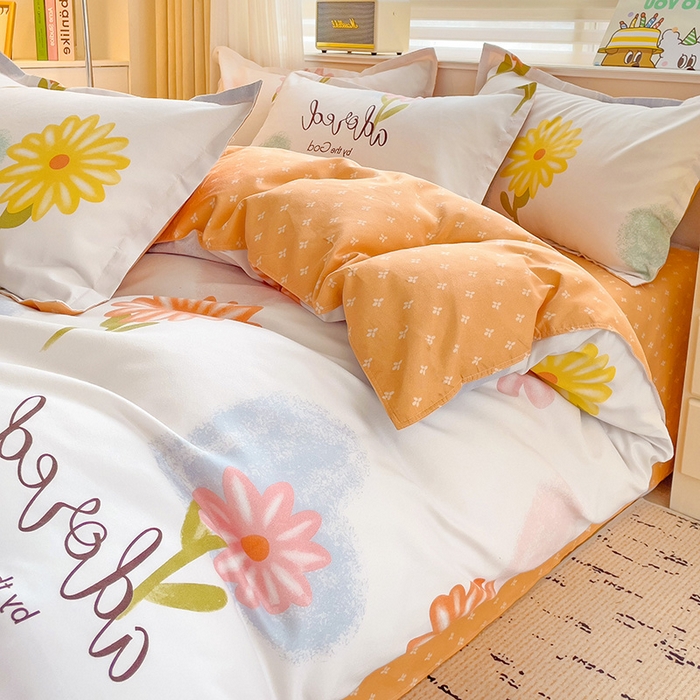 91家纺网 家纺一手货源 找家纺 优逸 2025新款植物羊绒单被套 向阳花开