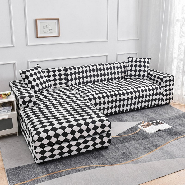 91家纺网 家纺一手货源 找家纺 兴妮雅家纺 2024新款雅芝华士贵妃沙发套棋盘格