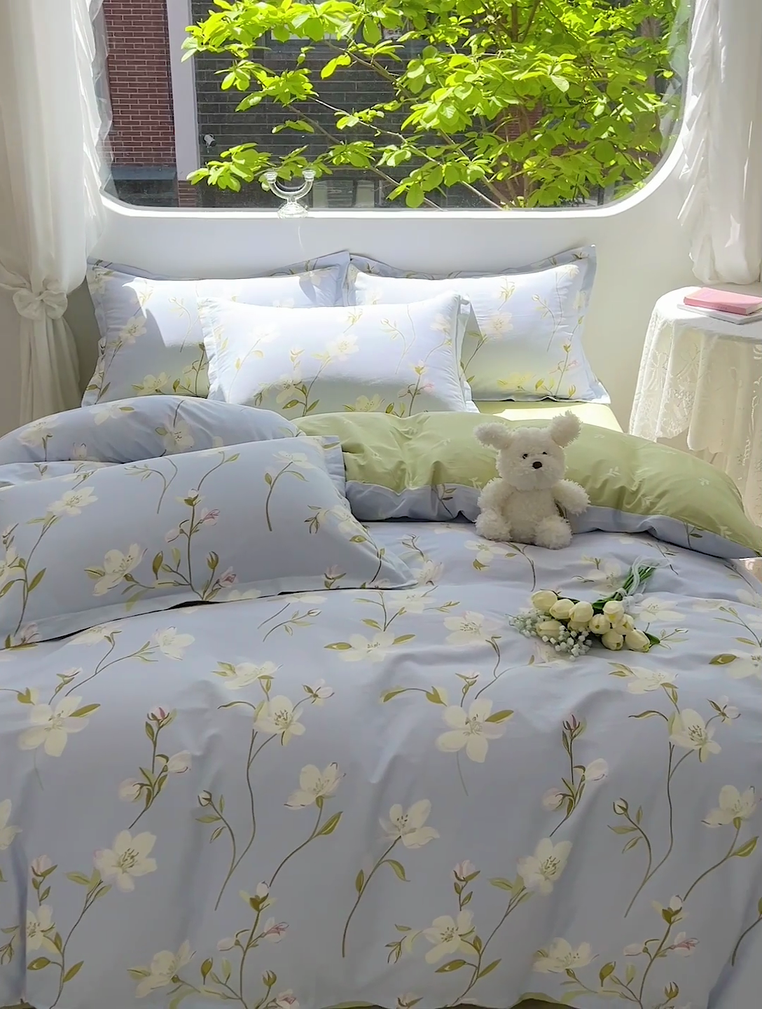 91家纺网 家纺一手货源 找家纺 暖芯优选 204新款直播爆款全棉-ins印花系列四件套纯棉三件套床单床笠 仲夏