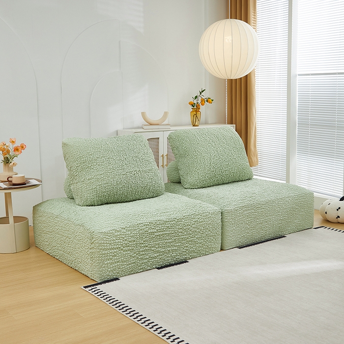 91家纺网 家纺一手货源 找家纺 （总）丝绮鹿 2024新款模块方块沙发套系列-高端皱皱布系列