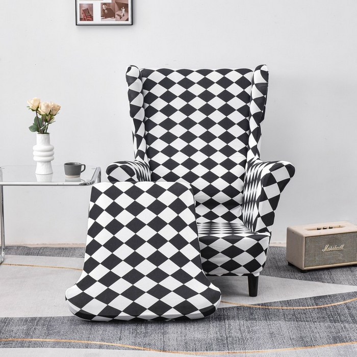 91家纺网 家纺一手货源 找家纺 兴妮雅家纺 2024新款老虎凳套棋盘格