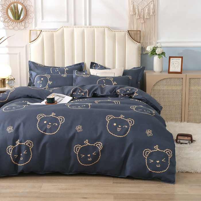 91家纺网 家纺一手货源 找家纺 北部居 2025新款加厚化纤单被套 嘟嘟熊