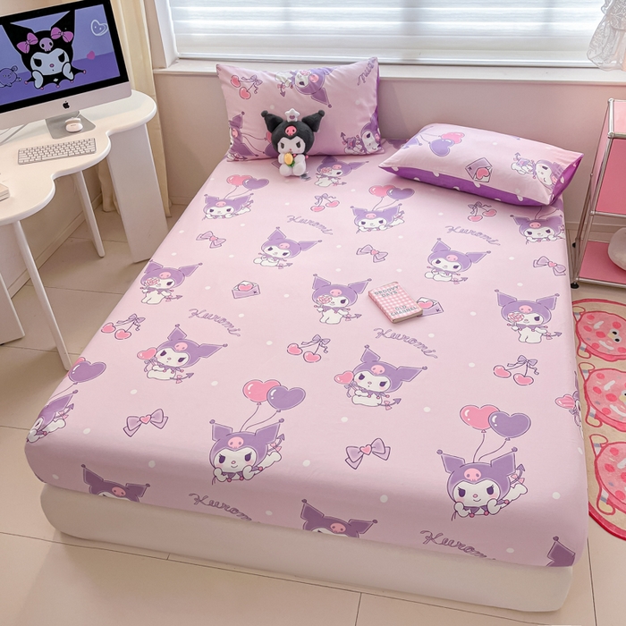 91家纺网 家纺一手货源 找家纺 金爱家 2024新款纯棉小版单品床笠 床笠款-气球库洛米