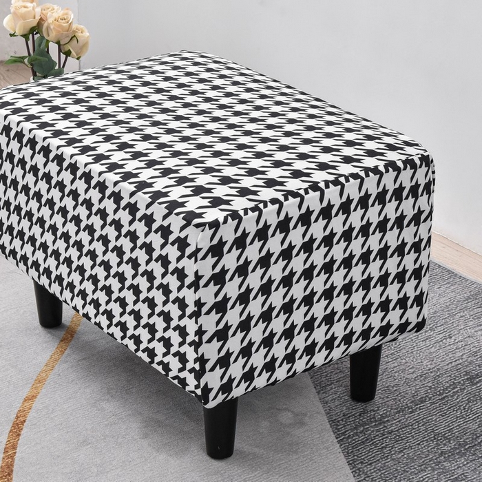 91家纺网 家纺一手货源 找家纺 兴妮雅家纺 2024新款老虎凳套黑白千鸟格