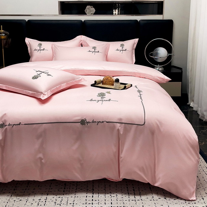 91家纺网 家纺一手货源 找家纺 （总）宜家坊 2024春夏新品水洗天丝棉轻奢刺绣四件套水洗真丝冰丝-芸伊