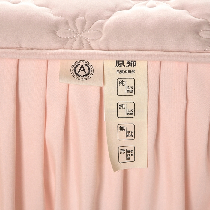 91家纺网 家纺一手货源 找家纺 忘忧草 2024新款亲肤磨毛夹棉床裙 佳人-丽人粉