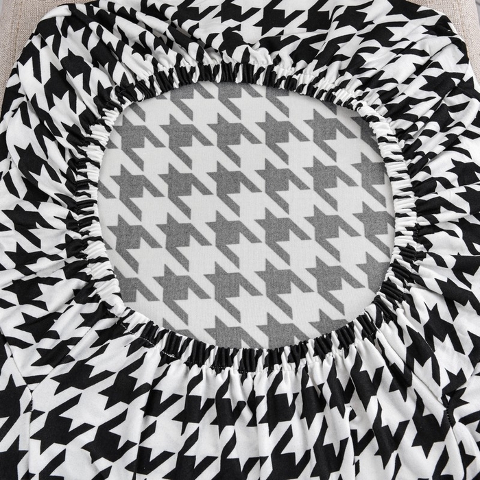 91家纺网 家纺一手货源 找家纺 兴妮雅家纺 2024新款雅芝华士椅子套黑白千鸟格