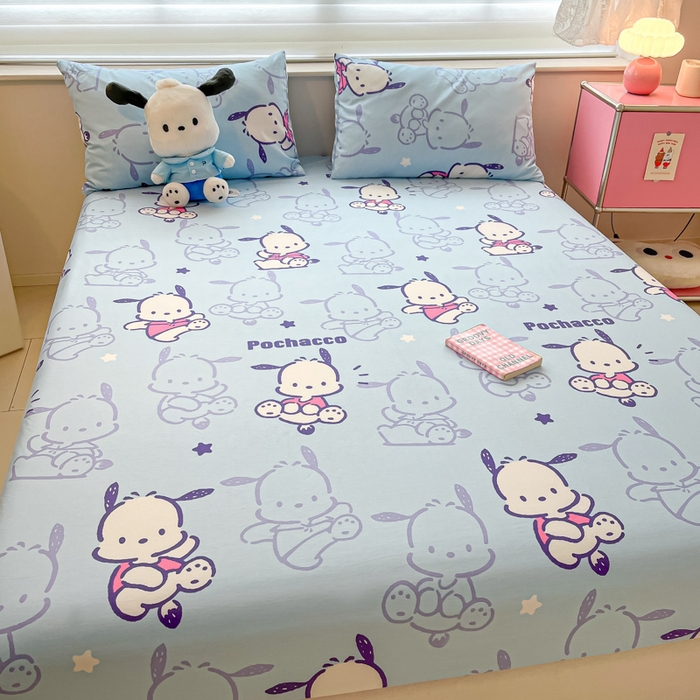 91家纺网 家纺一手货源 找家纺 金爱家 2024新款纯棉小版单品床笠 床笠款-欢乐帕哈狗