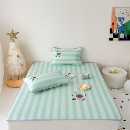 91家纺网 家纺一手货源 找家纺 （总）珺柔家纺 2024新款A类刺绣冰柔丝软凉席