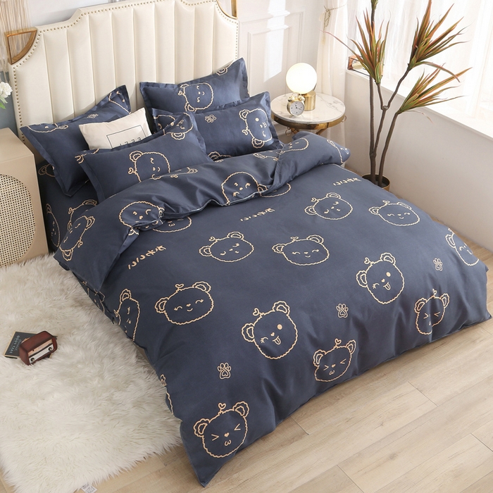 91家纺网 家纺一手货源 找家纺 北部居 2025新款加厚化纤单被套 嘟嘟熊