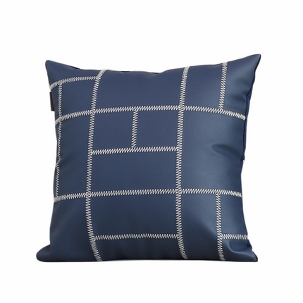 91家纺网 家纺一手货源 找家纺 （总）澜屿 24款轻奢皮面刺绣方枕抱枕芯腰枕靠枕头