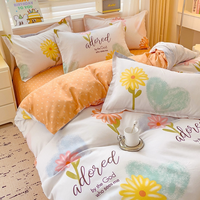 91家纺网 家纺一手货源 找家纺 优逸 2025新款植物羊绒单被套 向阳花开