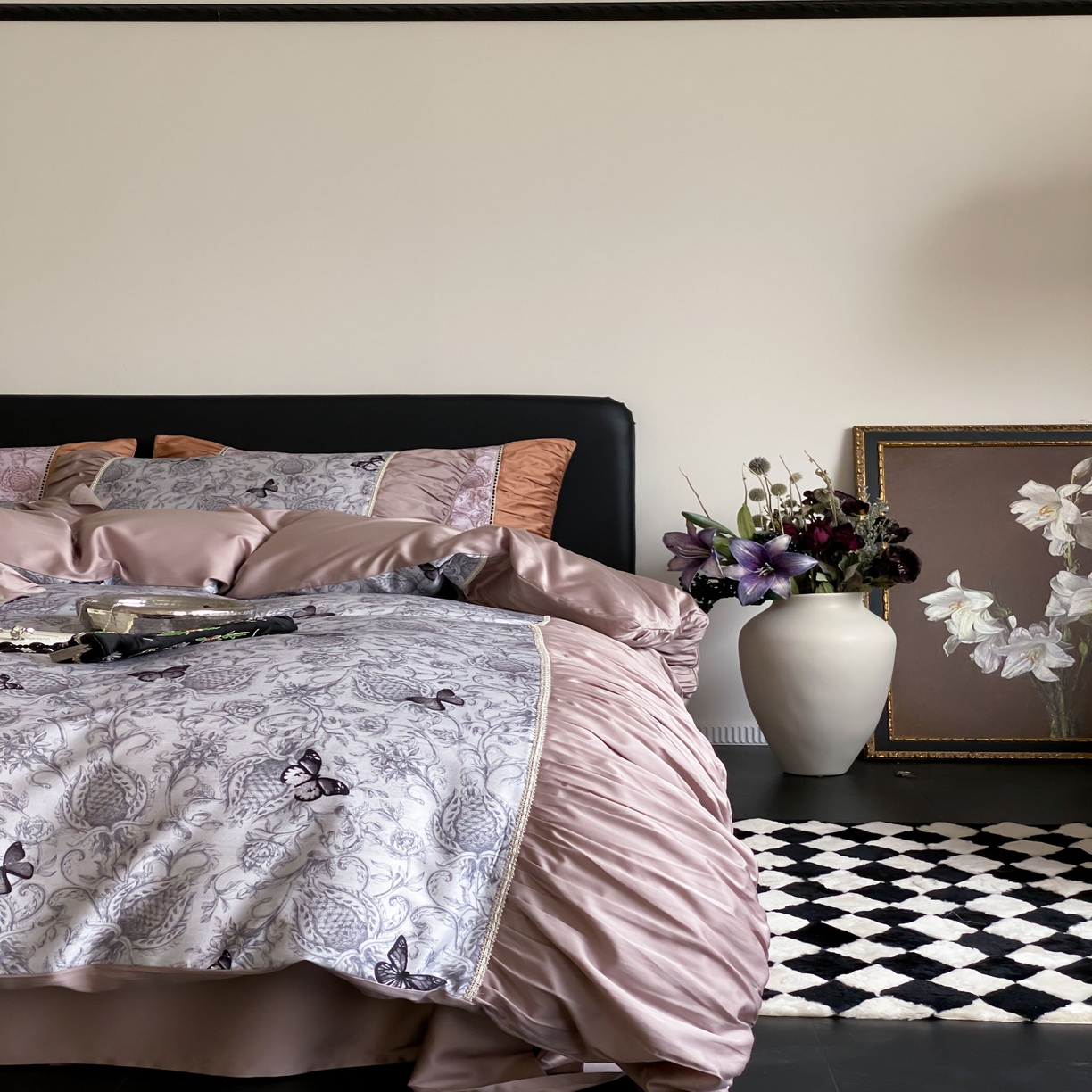 91家纺网 家纺一手货源 找家纺 （总）优然居家纺 2024新款60s天丝数码印花四件套-轻舞飞扬