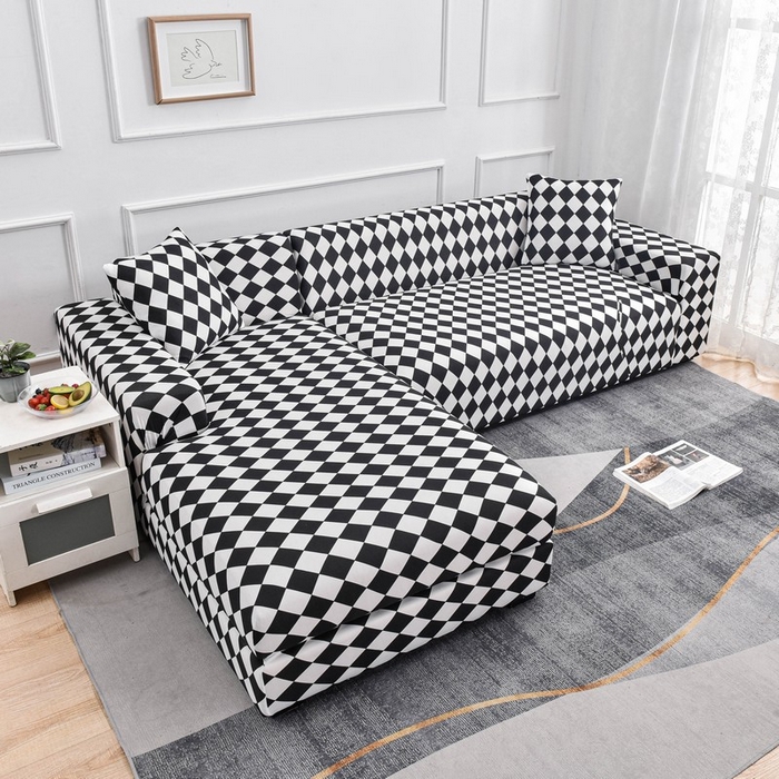 91家纺网 家纺一手货源 找家纺 兴妮雅家纺 2024新款雅芝华士贵妃沙发套棋盘格