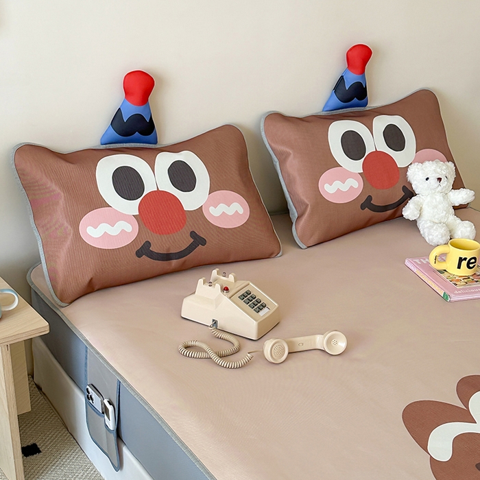 91家纺网 家纺一手货源 找家纺 昔可家纺 2024新款异形床笠款冰丝凉席 开心饼干