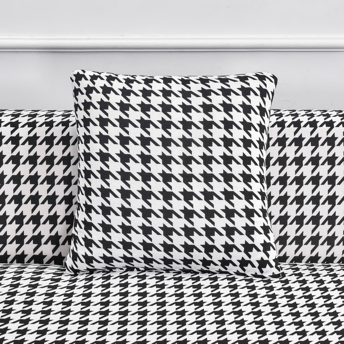 91家纺网 家纺一手货源 找家纺 兴妮雅家纺 2024新款雅芝华士贵妃沙发套黑白千鸟格