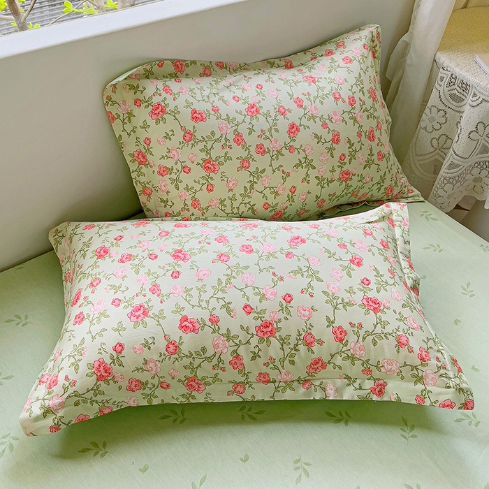 91家纺网 家纺一手货源 找家纺 暖芯优选 204新款直播爆款全棉-ins印花系列四件套纯棉三件套床单床笠 初恋旋律