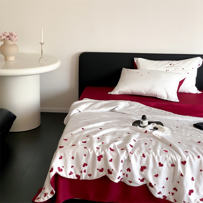 91家纺网 家纺一手货源 找家纺 （总）星野  2024新款轻奢天丝夏被-心相印