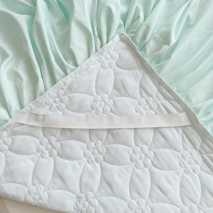 91家纺网 家纺一手货源 找家纺 罗艺轩 2024新款公主风水洗棉夹棉单床裙-浪漫满屋床 浪漫满屋-海盐蓝