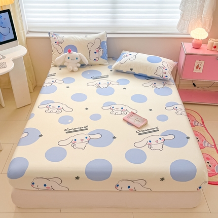 金爱家 2024新款纯棉小版单品床笠 床笠款-波点玉桂狗