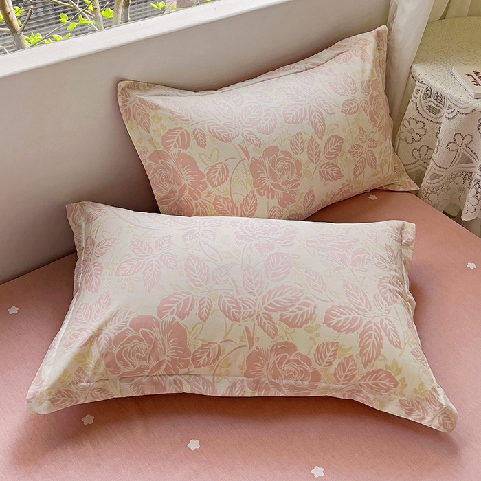 91家纺网 家纺一手货源 找家纺 暖芯优选 204新款直播爆款全棉-ins印花系列四件套纯棉三件套床单床笠 生机