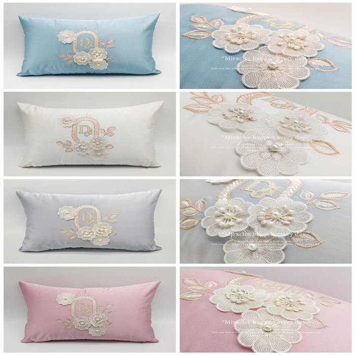 91家纺网 家纺一手货源 找家纺 （总）澜屿 24款禅丝高精密珍珠花朵小腰枕