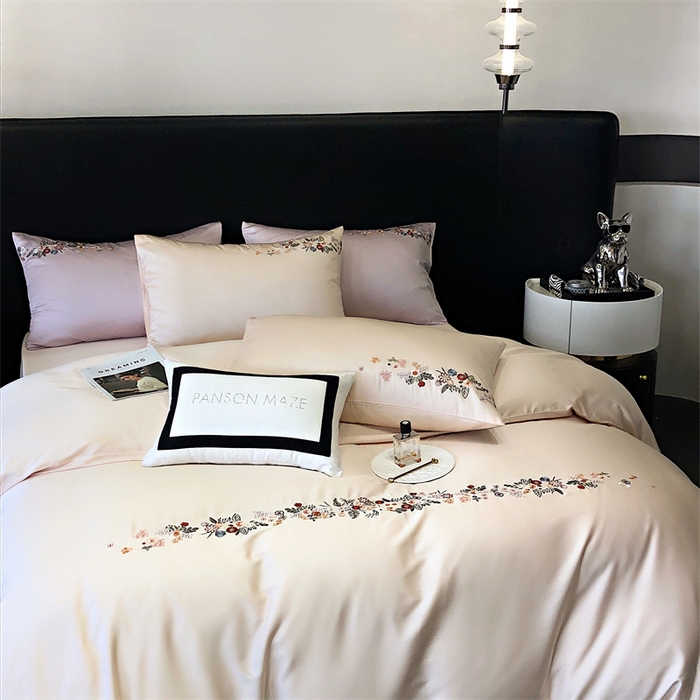 91家纺网 家纺一手货源 找家纺 （总）云胡 2024新款A类进口莱赛尔纤维棉四件套-四月系列