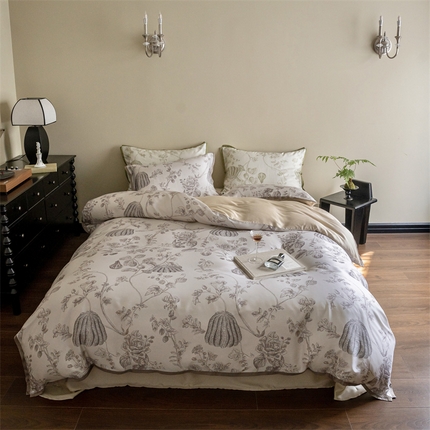 91家纺网 家纺一手货源 找家纺 （总）佳汐蓝家纺 2024新款兰精天丝数码印花四件套系列