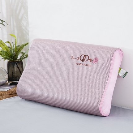 91家纺网 家纺一手货源 找家纺 大黄蜂家居家纺 2025新款艾草冰滕乳胶枕套含芯 爱情海粉