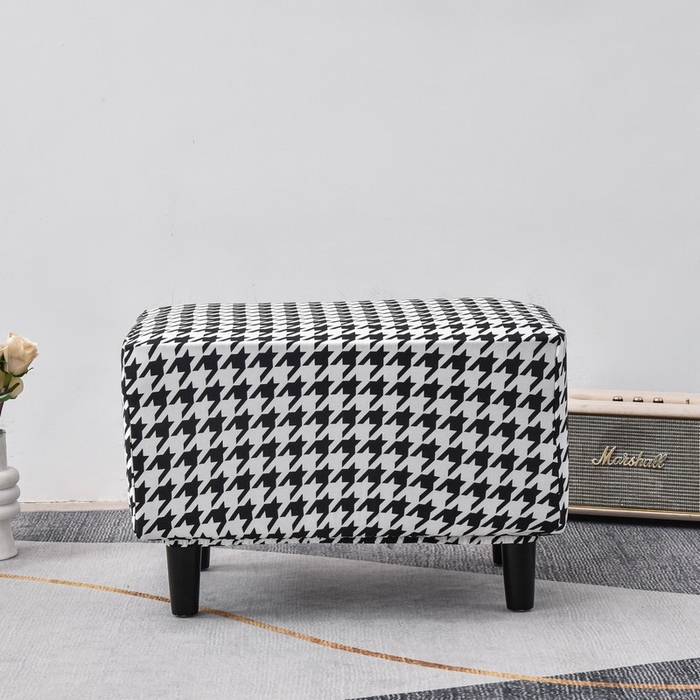 91家纺网 家纺一手货源 找家纺 兴妮雅家纺 2024新款老虎凳套黑白千鸟格