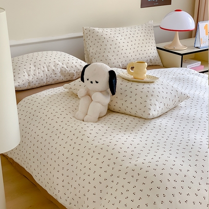 91家纺网 家纺一手货源 找家纺 （总）萝莉家纺2025新款全棉双层皱皱纱四件套