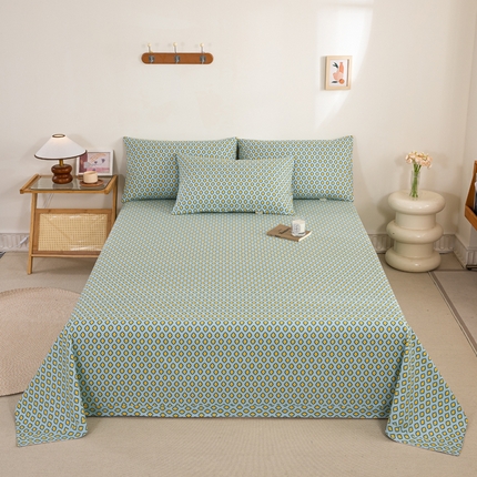 91家纺网 家纺一手货源 找家纺 （总）鸣升 新款舒适透气100%全棉老粗布床单