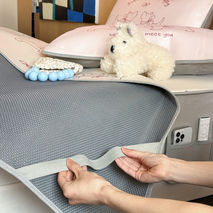 91家纺网 家纺一手货源 找家纺 时年 2024新款7A抗菌数码印花冰丝凉席（充值会员优惠10元） 甜甜修狗